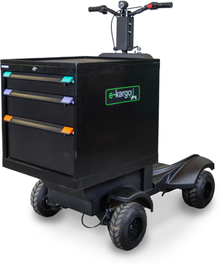 Elektrischer Transportwagen für interne Logistik von e-kargo
